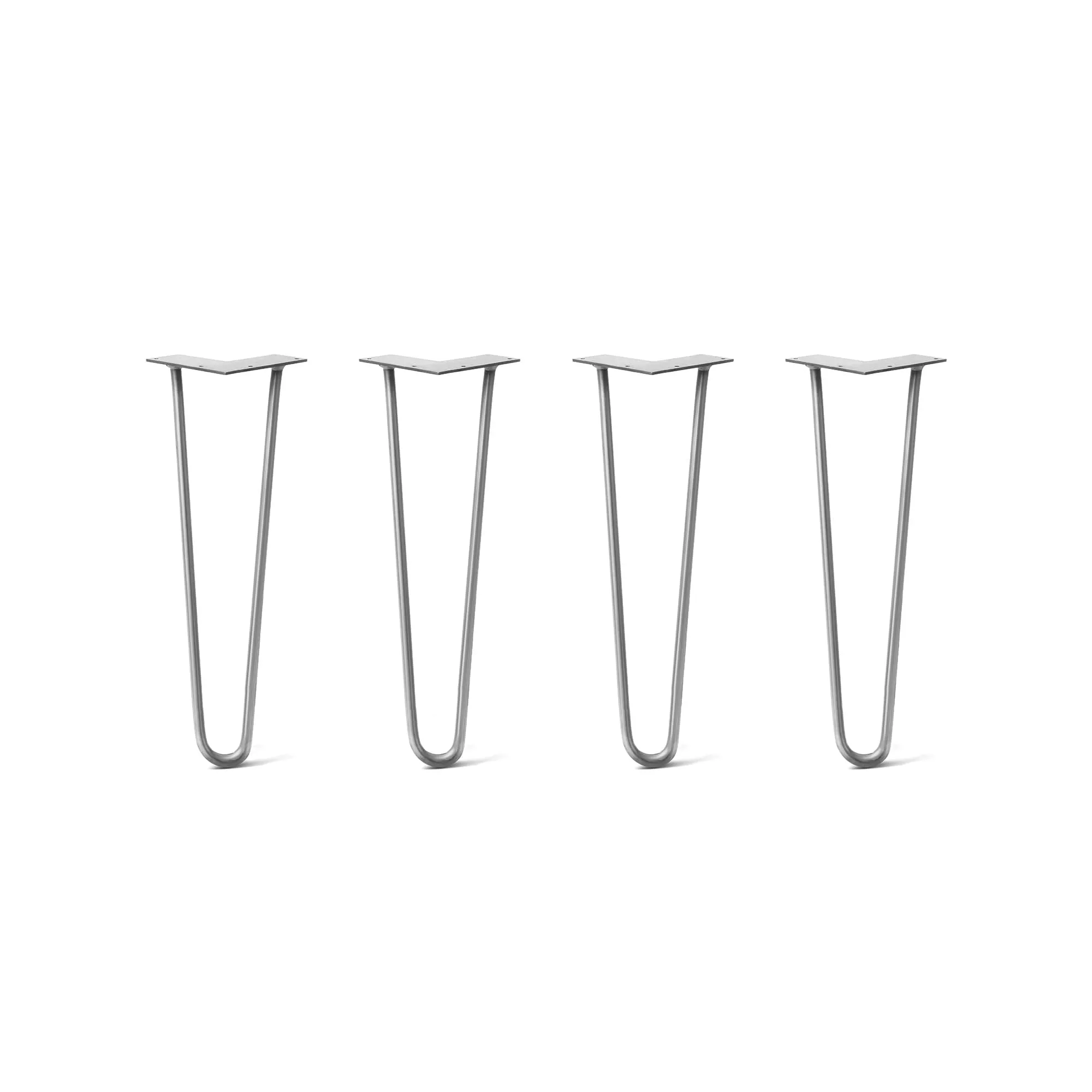 Hairpin Legs Set of 4, 2-Rod Design - Clear Coated Finish