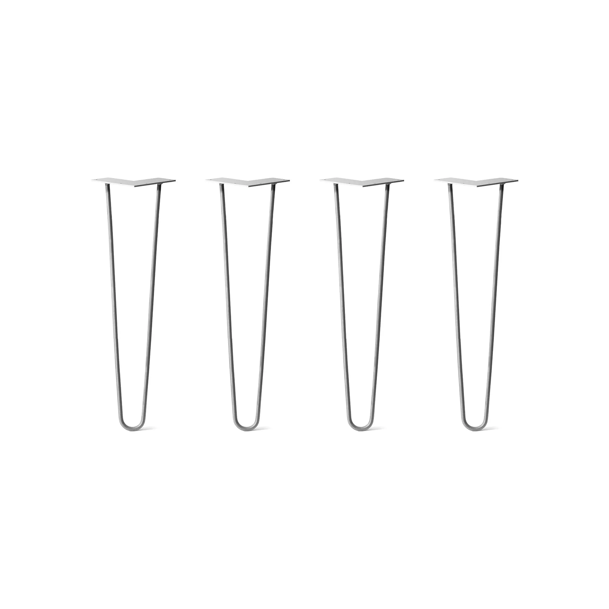 Hairpin Legs Set of 4, 2-Rod Design - Clear Coated Finish